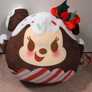Disney Parks Munchling Plush Minnie Mouse Holiday Plush with Holly NWT